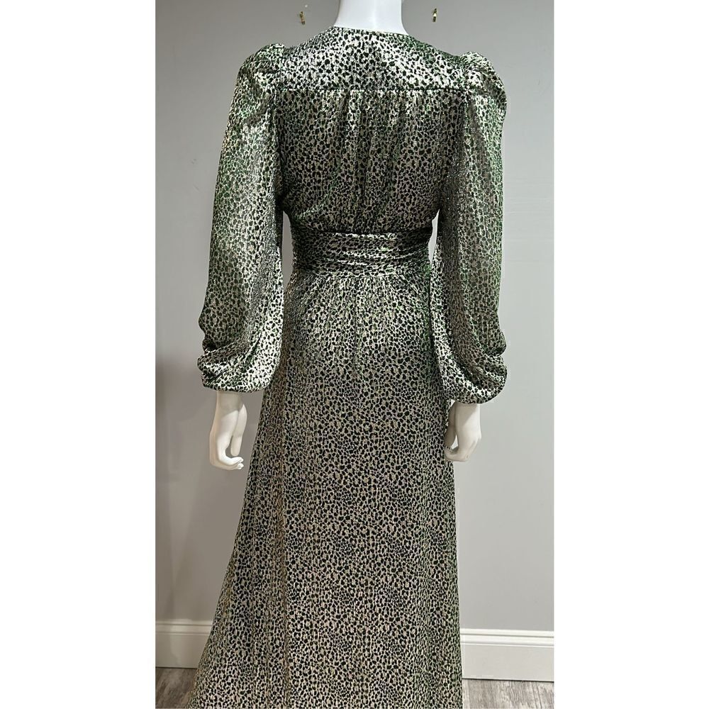 $620 Ba&sh Celie Metallic Leopard Maxi Dress Size XS - Picture 10 of 12